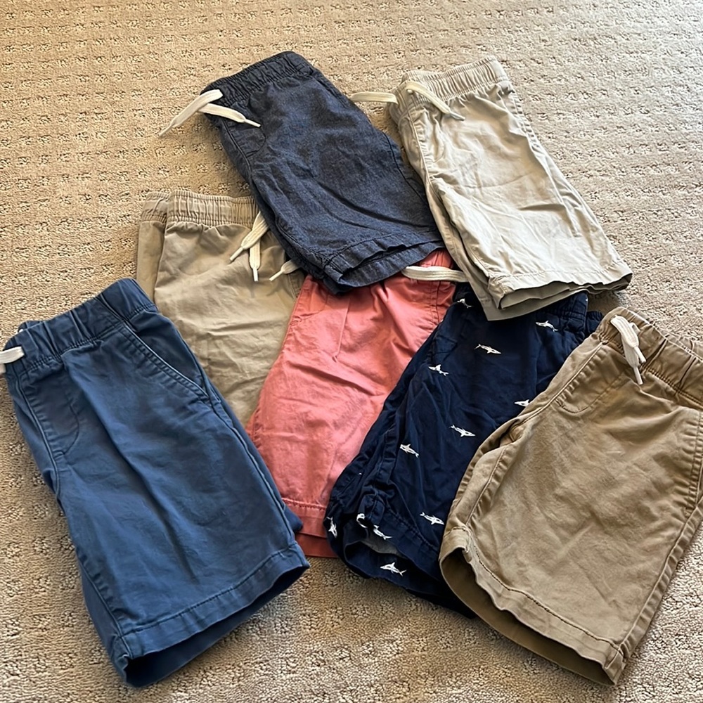Lot of 7 - Boys Cotton Old Navy Shorts